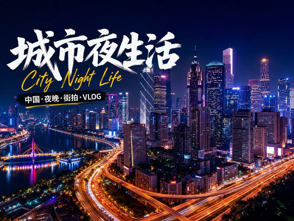 大象传媒城市夜景短视频霓虹都市